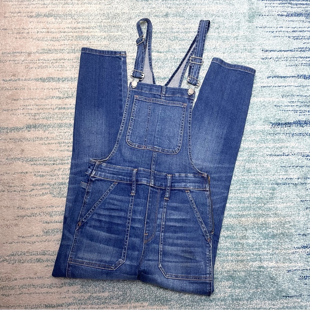 MADEWELL Skinny Overalls Jansing Medium Wash Denim Jean Zip Ankle New NWT Small - Picture 4 of 8